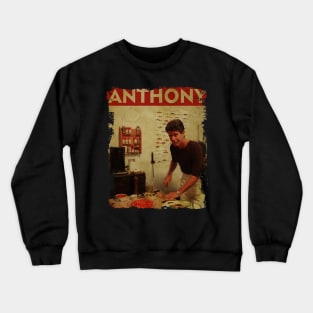 TEXTURE ART- Anthony Bourdain - RETRO Crewneck Sweatshirt